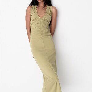 Zara Midi Dress with Ruffles